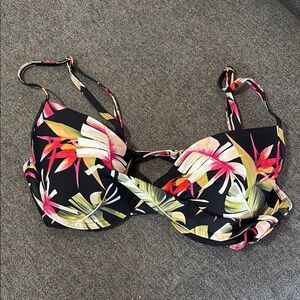 Push up Tropical Floral Bikini Top